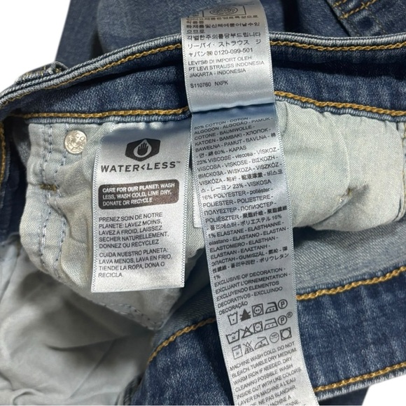 Levi’s 725 High Rise Bootcut Jeans Eternal Indigo Dark Size 10 - Picture 6 of 9